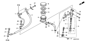 CBF600S (ABS) Задний тормозной цилиндр