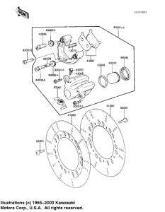 KZ1100 Передний суппорт