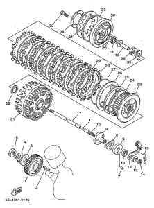 XVS1100 Сцепление
