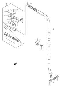 DR-Z125 Передний тормозной цилиндр