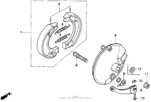 XR100 Передний тормоз
