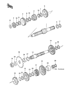 KZ250 Трансмиссия