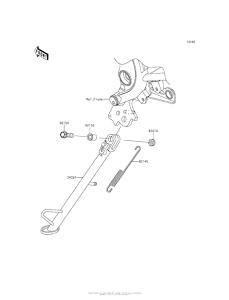 KLE650 Подножка