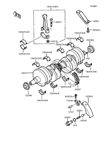 ZX400 Коленвал