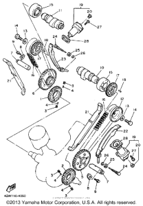 XV1100AC Цепь механизма газораспределения