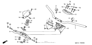 NRX1800D Handlebar + top bridge