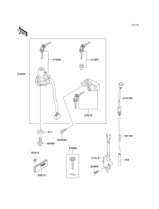 KLX250 Замок зажигания
