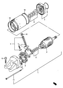 GSF1200S (ABS) Стартерный мотор
