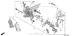 NSA700 Передний тормоз правый