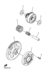 WR250F Муфта стартера
