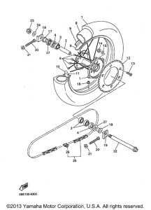 YZ400FK Переднее колесо