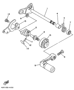 YZ125G Вал переключения