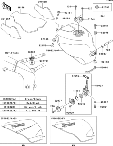 ZX600 Fuel tank(1 / 2)(zx600-j3)