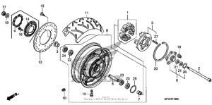 VT1300CS Переднее колесо