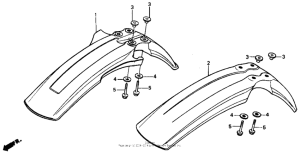 XR250R Переднее крыло