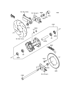 KLX150 Задняя ступица колеса