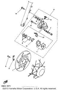 XV250 Передний суппорт