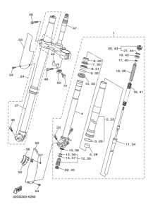 WR250X Передняя вилка