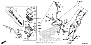 VT1300CT (ABS) Главный тормозной цилиндр перед (ABS)