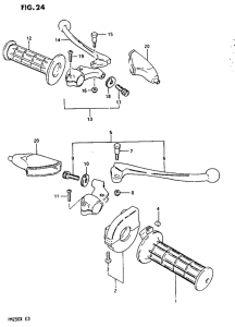 RM250 Handle glip-lever