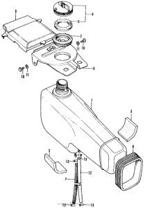 CT70 Топливный бак