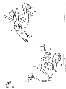 XJ600H (53KW) Handle switch. lever