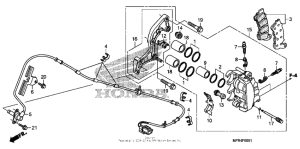 VT1300CX (ABS) Front brake caliper (vt1300cxa)