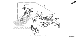 VT1300CT Задний суппорт