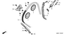 CB600F Цепь грм / натяжное устройство