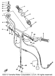 YZ125H Руль -тросы