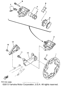 WR500ZE Задний суппорт