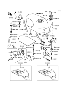 ZX400 Топливный бак