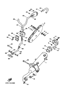 XC125V YJ125V Выхлоп