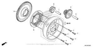 CB1100 (ABS) Муфта стартера