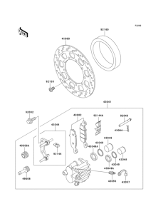 KL650 Передний тормоз
