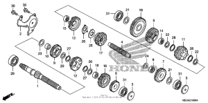 VT750CA Трансмиссия