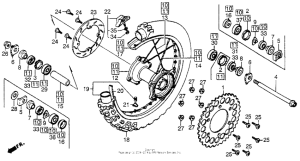 CR250R Rr. wheel 87-89