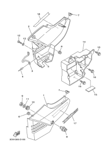 YBR125ED Боковые обтекатели