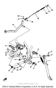 YZ125X Stand footrest brake pedal