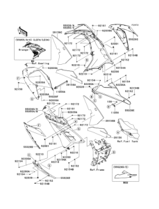 EX250 Обтекатель нижний