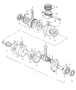 GS550 Вал коленчатый