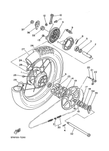 XT350'88 Переднее колесо