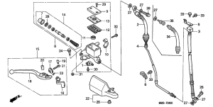 NX650 Fr. brake master cylinder