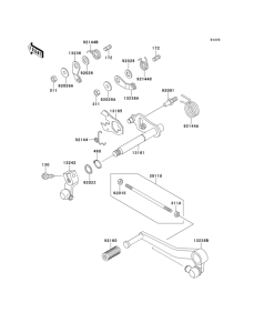 ZX1100 Механизм переключения передач