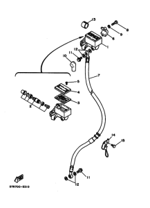 XT350 Передний тормозной цилиндр