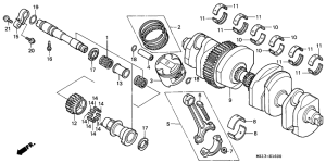 CB1000F Crankshaft / piston