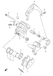 TS125 Задний суппортs
