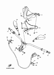 MW125A Steering handle & cable