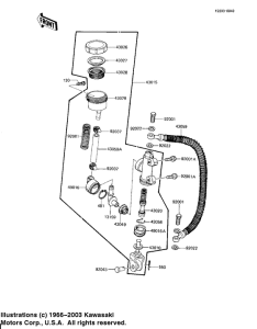 KZ1100 Задний тормозной цилиндр