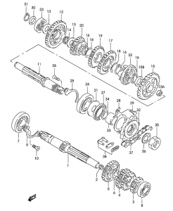GZ125 Трансмиссия